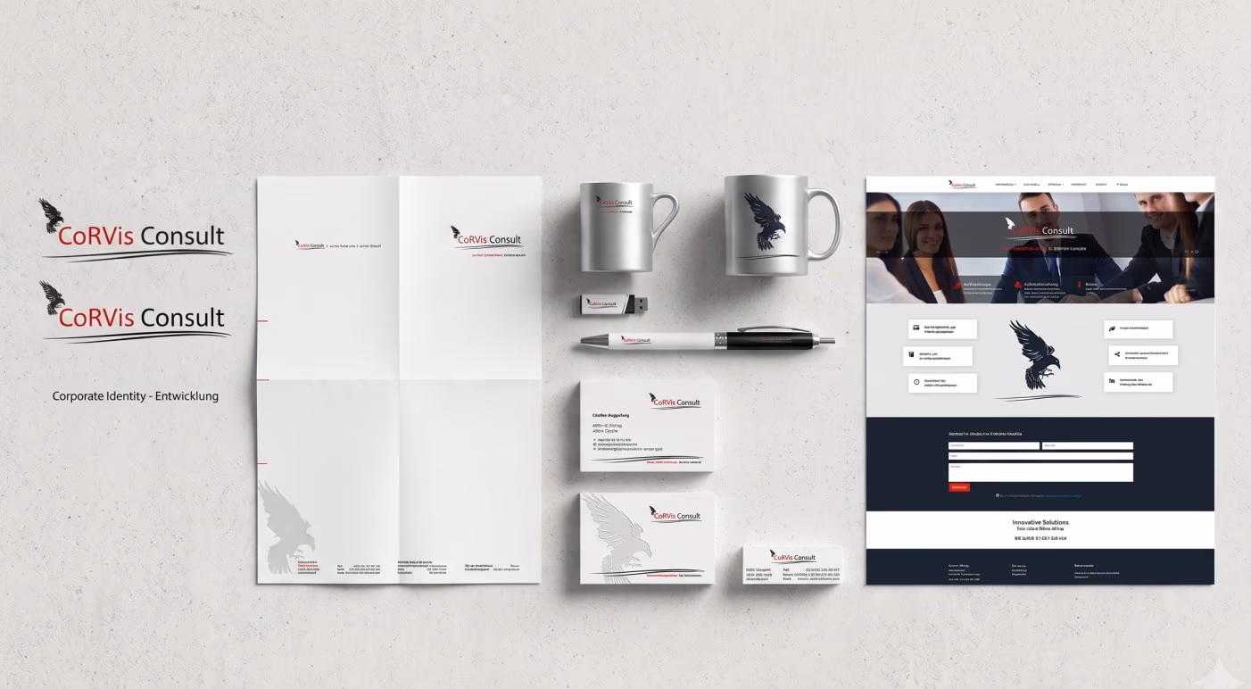 CoRVis Consult – Bildmarke aus dem Namen entwickelt – Unternehmensberatung, 2004